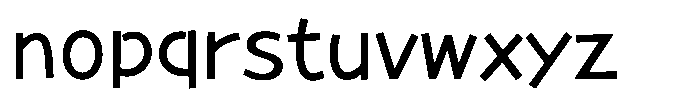 Takaroman Medium Font LOWERCASE