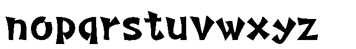 Takasapporo-kaku Bold Font LOWERCASE