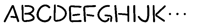 Takatalk-Maru Regular Font UPPERCASE
