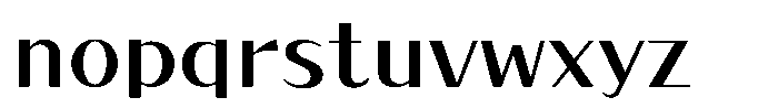 Takatokyo-kaku Regular Font LOWERCASE