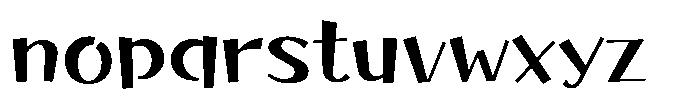 Takayurakucho-kaku Regular Font LOWERCASE
