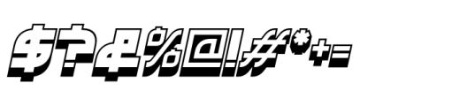 Takisumo Extrude Italic Font OTHER CHARS