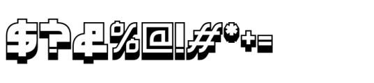 Takisumo Extrude Font OTHER CHARS