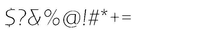 Talaris Extra Light-Oblique Font OTHER CHARS