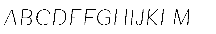 Talaris Extra Light-Oblique Font UPPERCASE