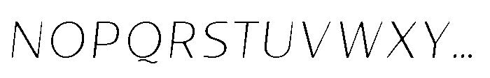 Talaris Extra Light-Oblique Font UPPERCASE