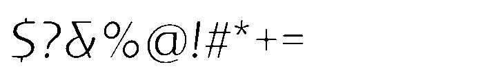 Talaris Light-Oblique Font OTHER CHARS