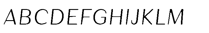 Talaris Light-Oblique Font UPPERCASE