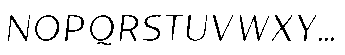 Talaris Light-Oblique Font UPPERCASE