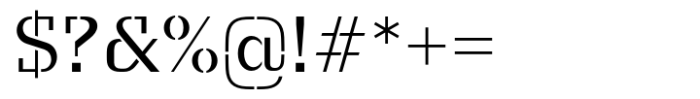 Taler Stencil Medium Font OTHER CHARS