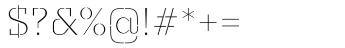 Taler Stencil Thin Font OTHER CHARS