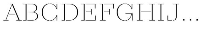 Taler Stencil Thin Font UPPERCASE