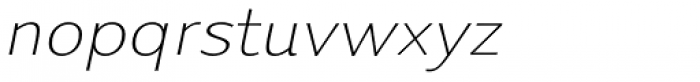 Talis Thin Italic Font LOWERCASE