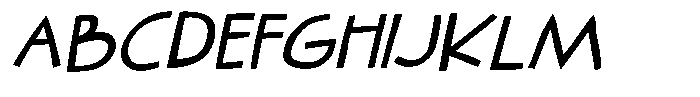 Talking Away Italic Font UPPERCASE