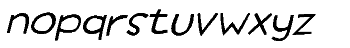 Talking Away Italic Font LOWERCASE