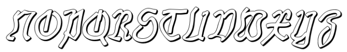 Talloween Oblique Shadow Font UPPERCASE