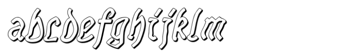 Talloween Oblique Shadow Font LOWERCASE