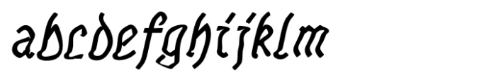 Talloween Oblique Font LOWERCASE