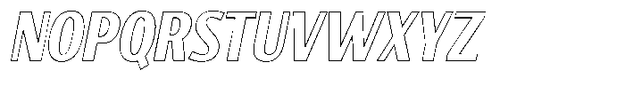Tallstance Oblique Outline Font UPPERCASE
