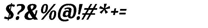 Tallstance Oblique Font OTHER CHARS