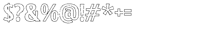 Tallstance Outline Font OTHER CHARS