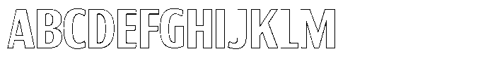 Tallstance Outline Font UPPERCASE
