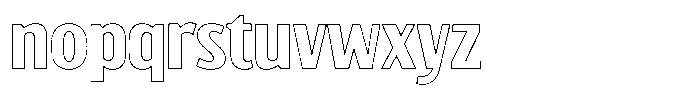 Tallstance Outline Font LOWERCASE