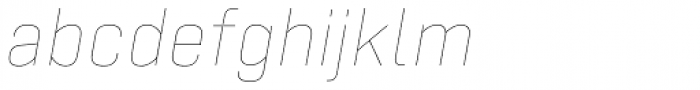 Tamba Sans Thin Italic Font LOWERCASE