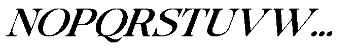 Tanflisc Soft Bold Ext Expanded Italic Font UPPERCASE