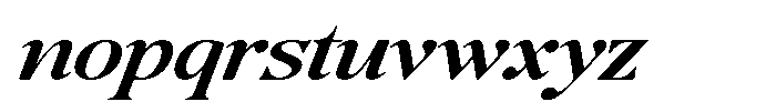 Tanflisc Soft Bold Ext Expanded Italic Font LOWERCASE