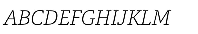 Tangent Extra Light Italic Font