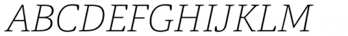 Tangent Thin Italic Font UPPERCASE