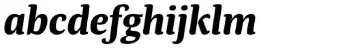 Tanger Serif Medium Bold Italic Font LOWERCASE