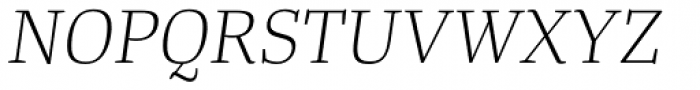 Tanger Serif Medium Light Italic Font UPPERCASE