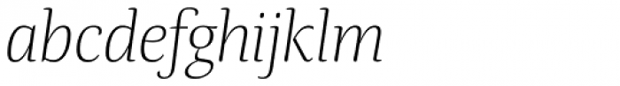 Tanger Serif Medium Light Italic Font LOWERCASE