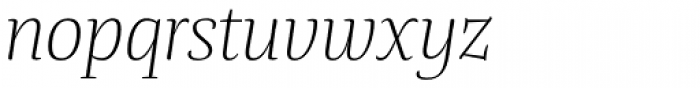 Tanger Serif Medium Light Italic Font LOWERCASE