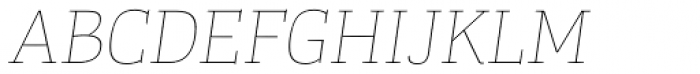 Tanger Serif Medium UltraLight Italic Font UPPERCASE