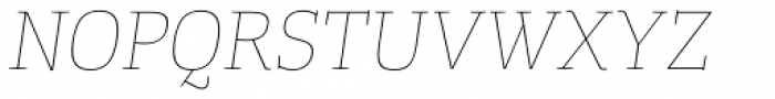 Tanger Serif Medium UltraLight Italic Font UPPERCASE