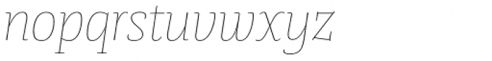 Tanger Serif Medium UltraLight Italic Font LOWERCASE