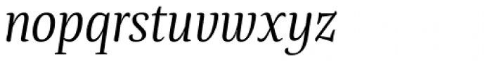 Tanger Serif Narrow Book Italic Font LOWERCASE