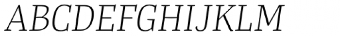 Tanger Serif Narrow Light Italic Font UPPERCASE