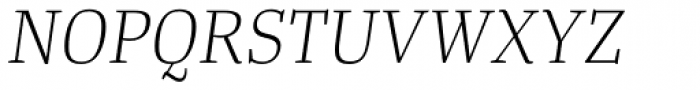 Tanger Serif Narrow Light Italic Font UPPERCASE