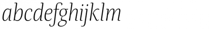 Tanger Serif Narrow Light Italic Font LOWERCASE