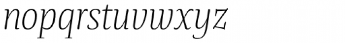 Tanger Serif Narrow Light Italic Font LOWERCASE