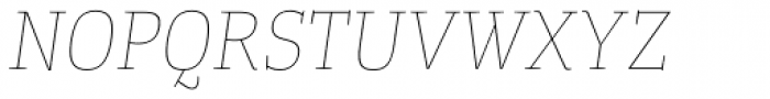 Tanger Serif Narrow UltraLight Italic Font UPPERCASE