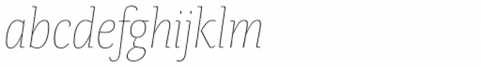 Tanger Serif Narrow UltraLight Italic Font LOWERCASE