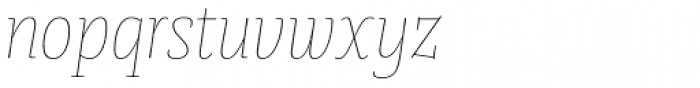 Tanger Serif Narrow UltraLight Italic Font LOWERCASE