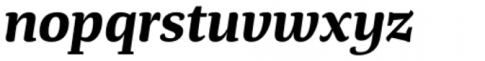 Tanger Serif Wide Bold Italic Font LOWERCASE