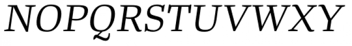 Tanger Serif Wide Book Italic Font UPPERCASE