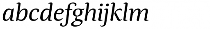 Tanger Serif Wide Italic Font LOWERCASE